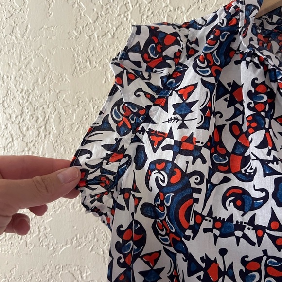 🪁 XiRENA 🪁Red and White Ruffled Blouse - Picture 5 of 6